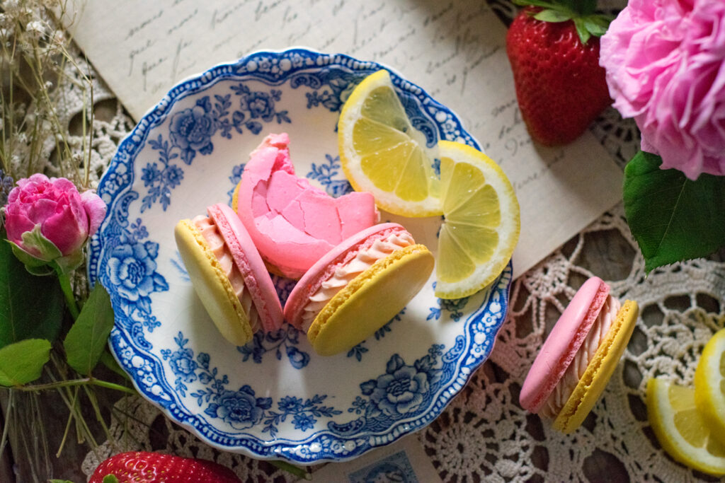 Strawberry Lemonade French Macarons