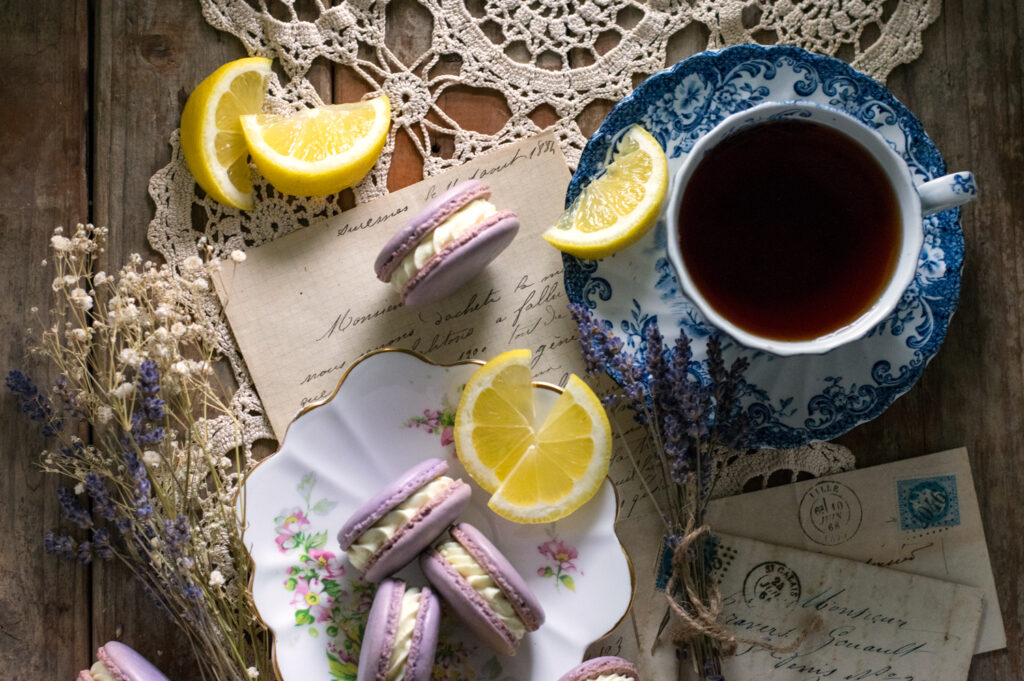 Lemon Lavender French Macarons