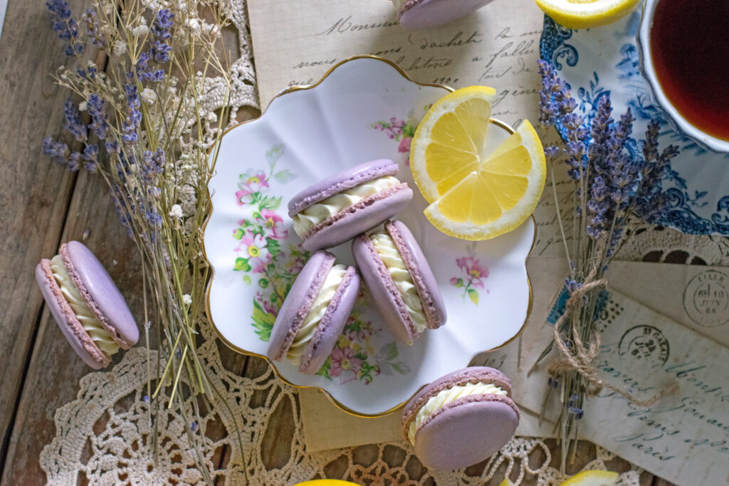 Lemon Lavender French Macarons